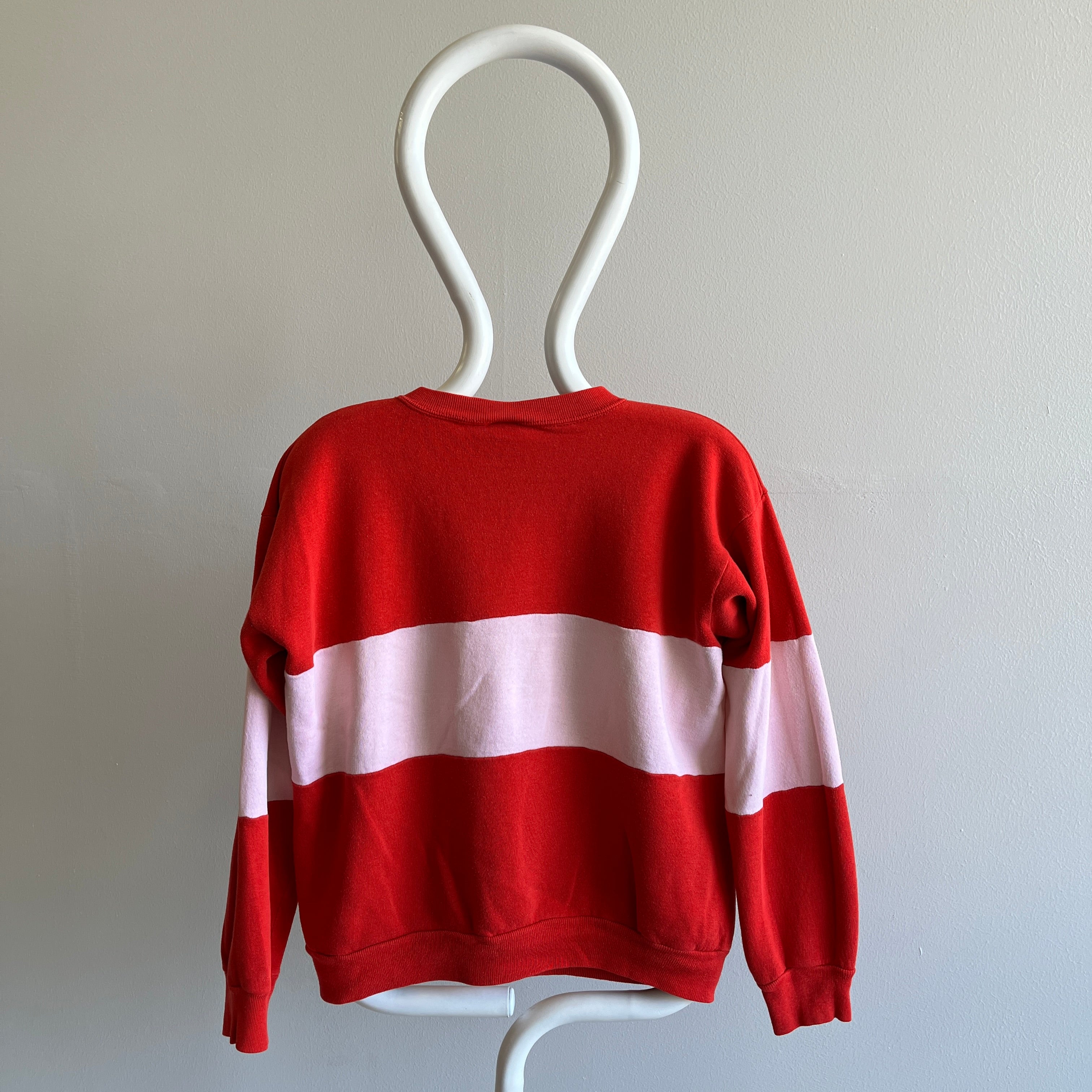 1970s Cedar Crest College Color Block Sweat-shirt