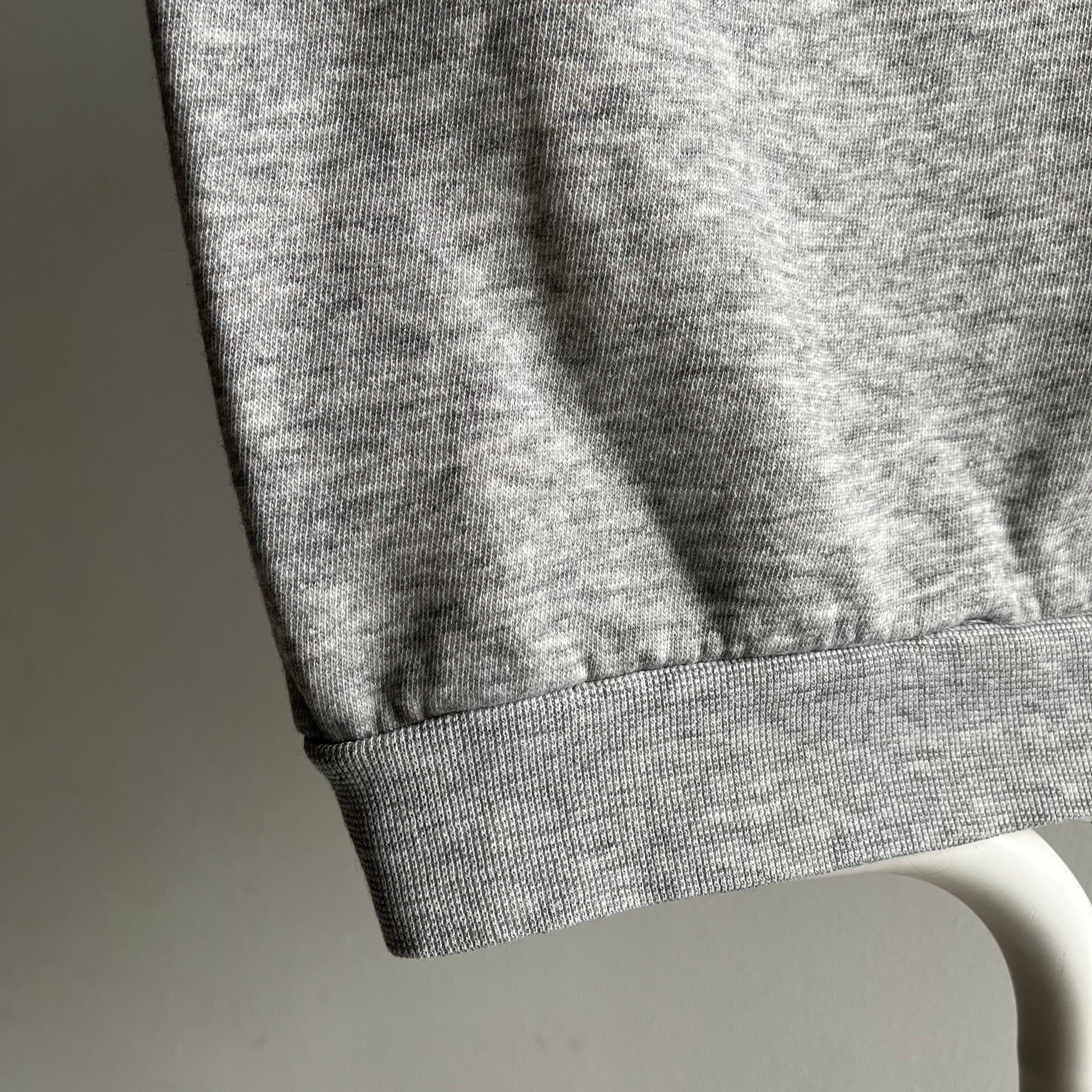 1980s Grey Bassett Walker Warm Up Sweatshirt Vest