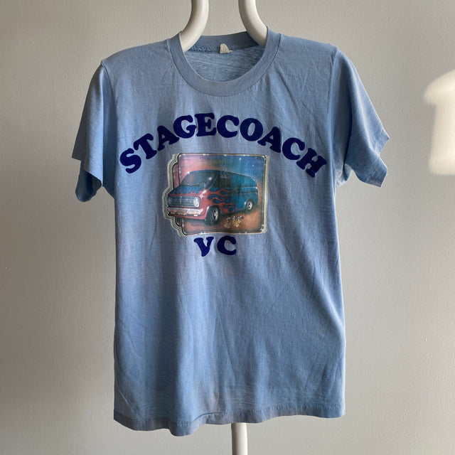 1970s DIY Stagecoach VC (Van Club?) Faded and Stained T-Shirt