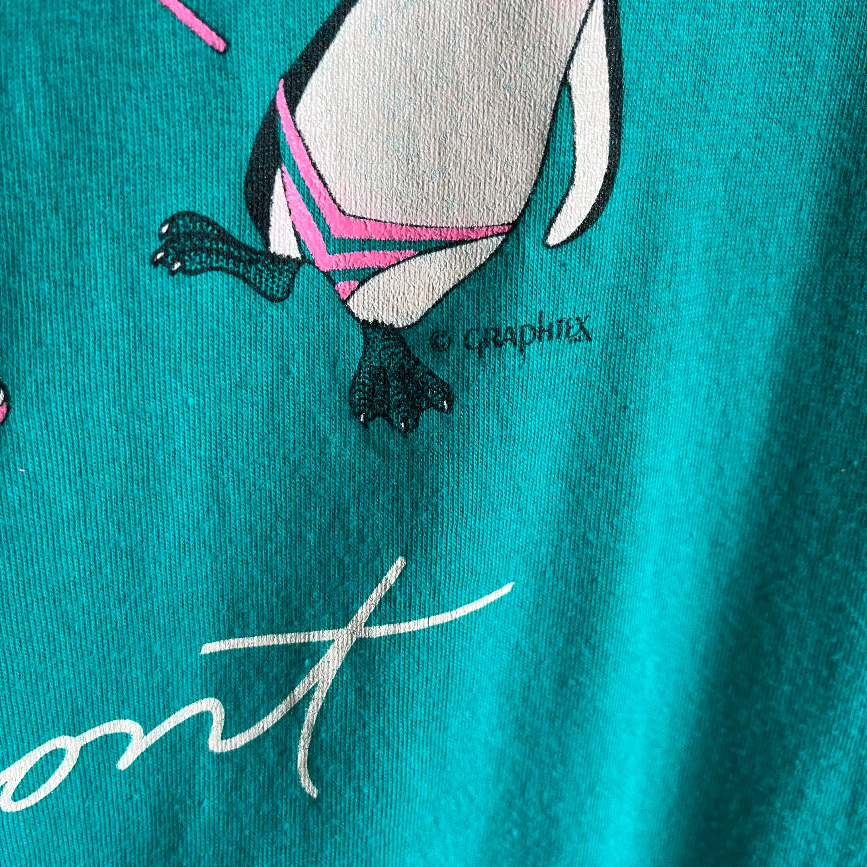 Pingouins des années 1980 en maillot de bain Vermont Tourist T-Shirt