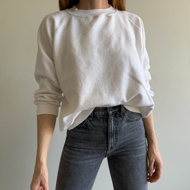 Sweat-shirt blanc vierge des années 1990