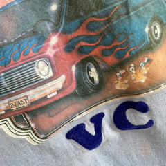 1970s DIY Stagecoach VC (Van Club?) T-shirt délavé et taché