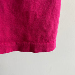 1980s Magenta Pink Muscle Tank with Pocket