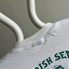 1980s Irish Sea Channel Islands Front and Back Long Sleeve T-Shirt - YES!