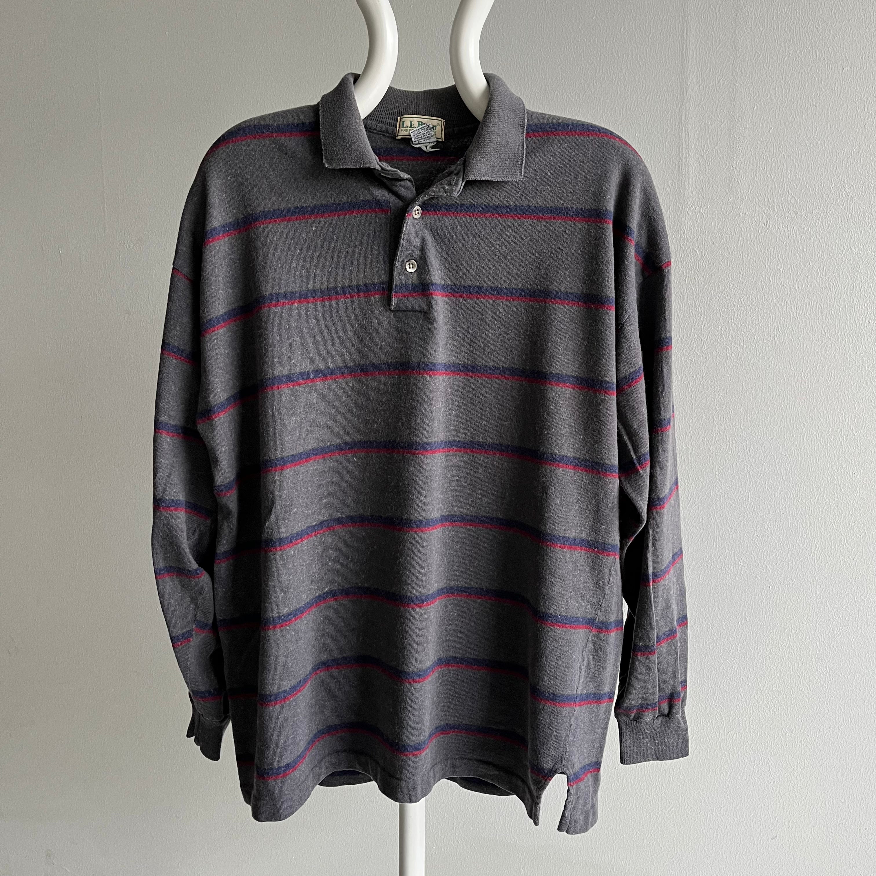 1980 USA Made LL Bean Polo à manches longues surdimensionné en coton super doux