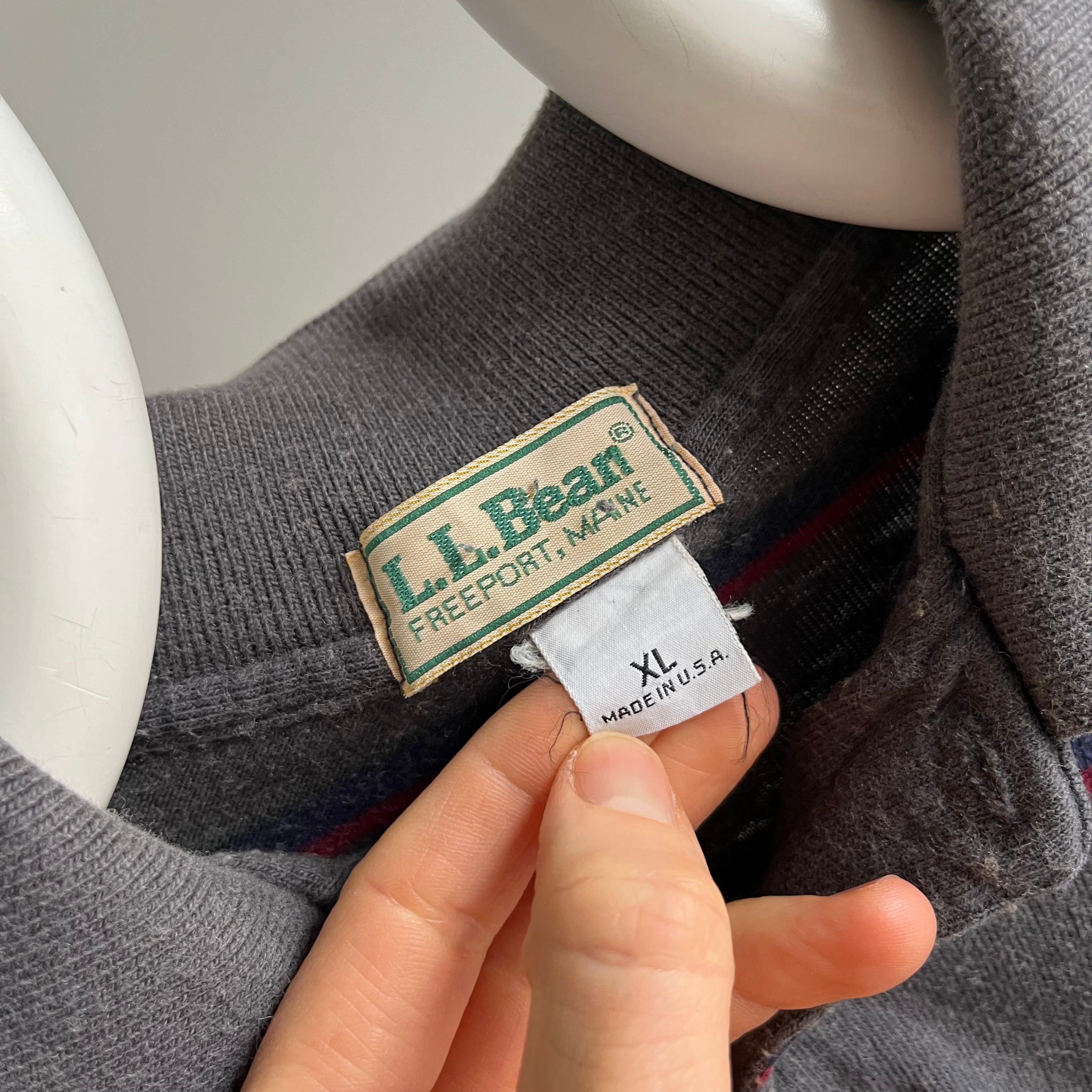 1980 USA Made LL Bean Polo à manches longues surdimensionné en coton super doux