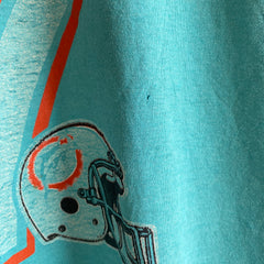 1996 Miami Dolphins No 7 Craig Erickson ? Cut Up Football T-Shirt