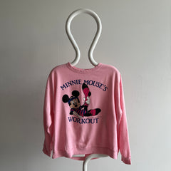 Sweat-shirt super doux d'entraînement de Minnie Mouse des années 1980