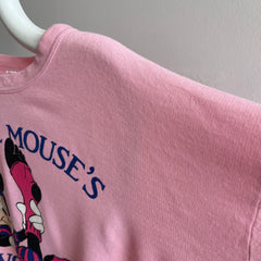 Sweat-shirt super doux d'entraînement de Minnie Mouse des années 1980