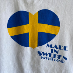 1970/80s Made in Sweden Structured Cotton Ring T-Shirt