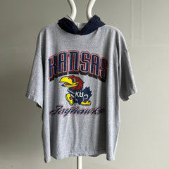 1990s Kansas University Jayhawks T-shirt à capuche surdimensionné - Oh mon Dieu !