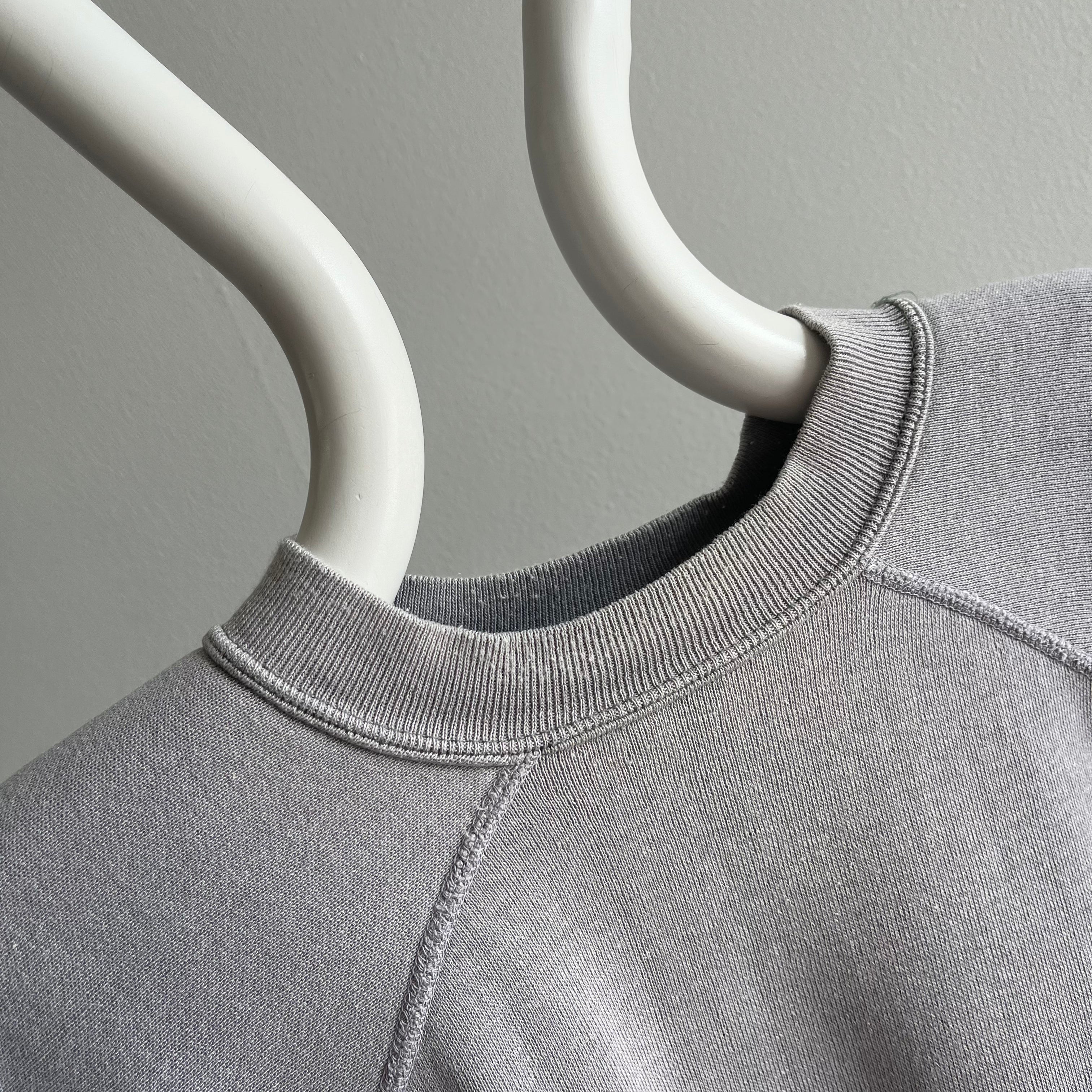 1980s Rad Sun Faded Gray Sweatshirt - Swoon