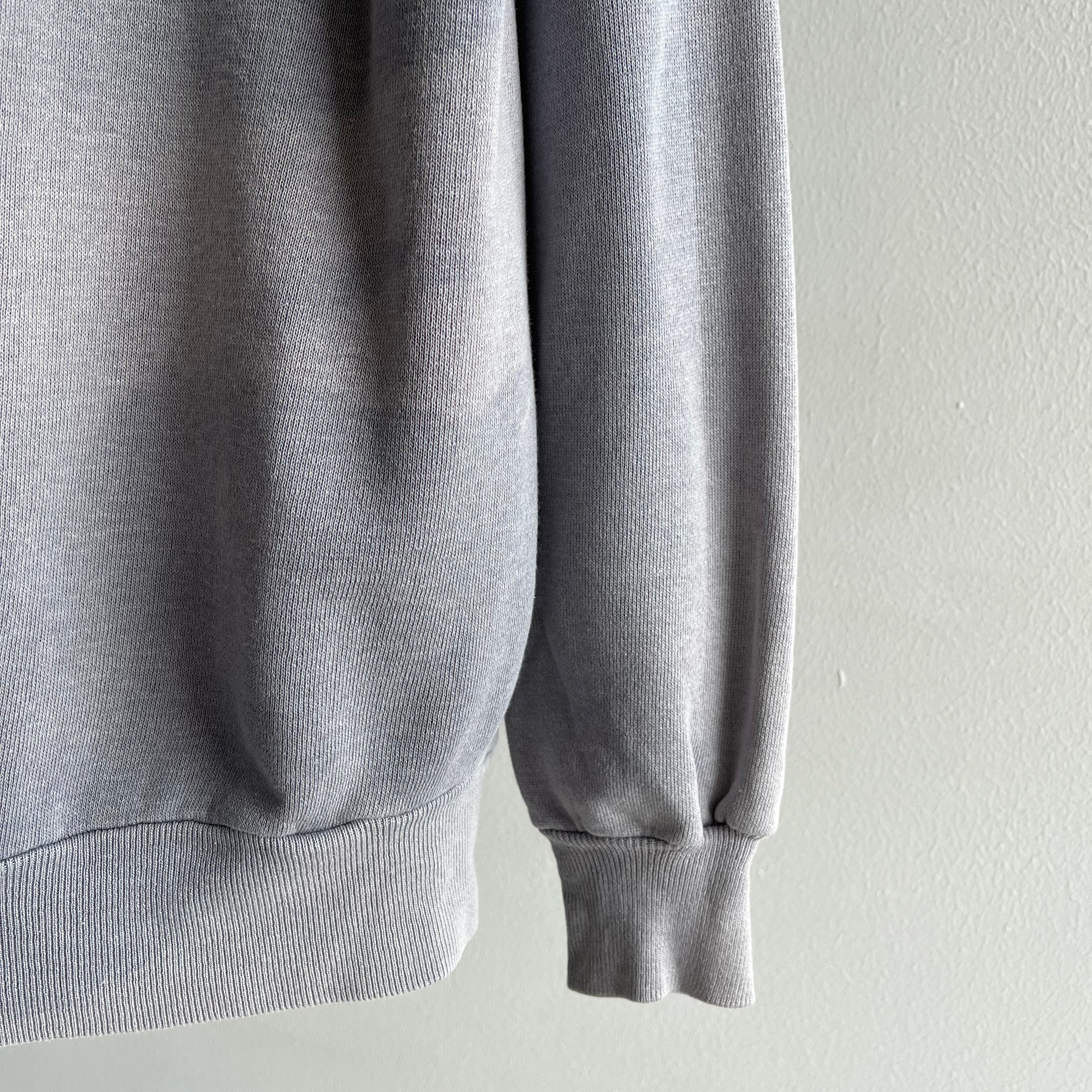 1980s Rad Sun Faded Gray Sweatshirt - Swoon