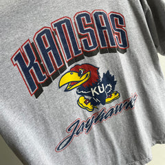 1990s Kansas University Jayhawks T-shirt à capuche surdimensionné - Oh mon Dieu !