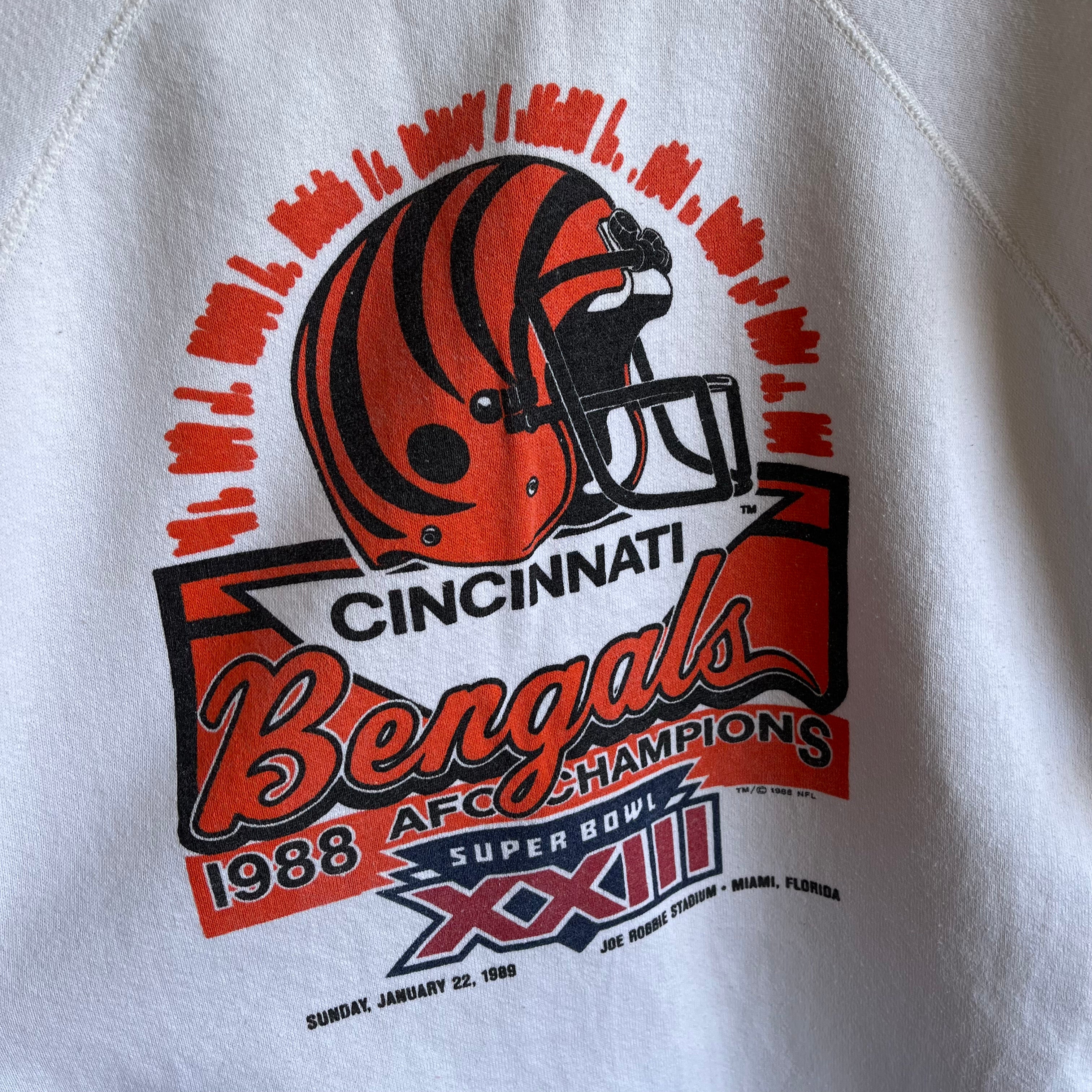 1988 Cincinnati Bengals AFC Champions Super Bowl XXIII Sweatshirt - HE –  Red Vintage Co