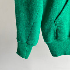 1980s Kelly Green Sweat à capuche zippé doux