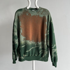 1980s Tie Dye/But Not Green and Earthy Toned Sweatshirt