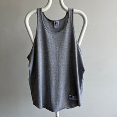1980s Russell Brand Gray Cotton Tank Top