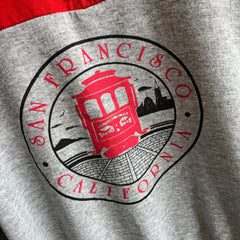 1990s San Francisco 1/4 Zip Boxy Mock Neck Sweatshirt léger