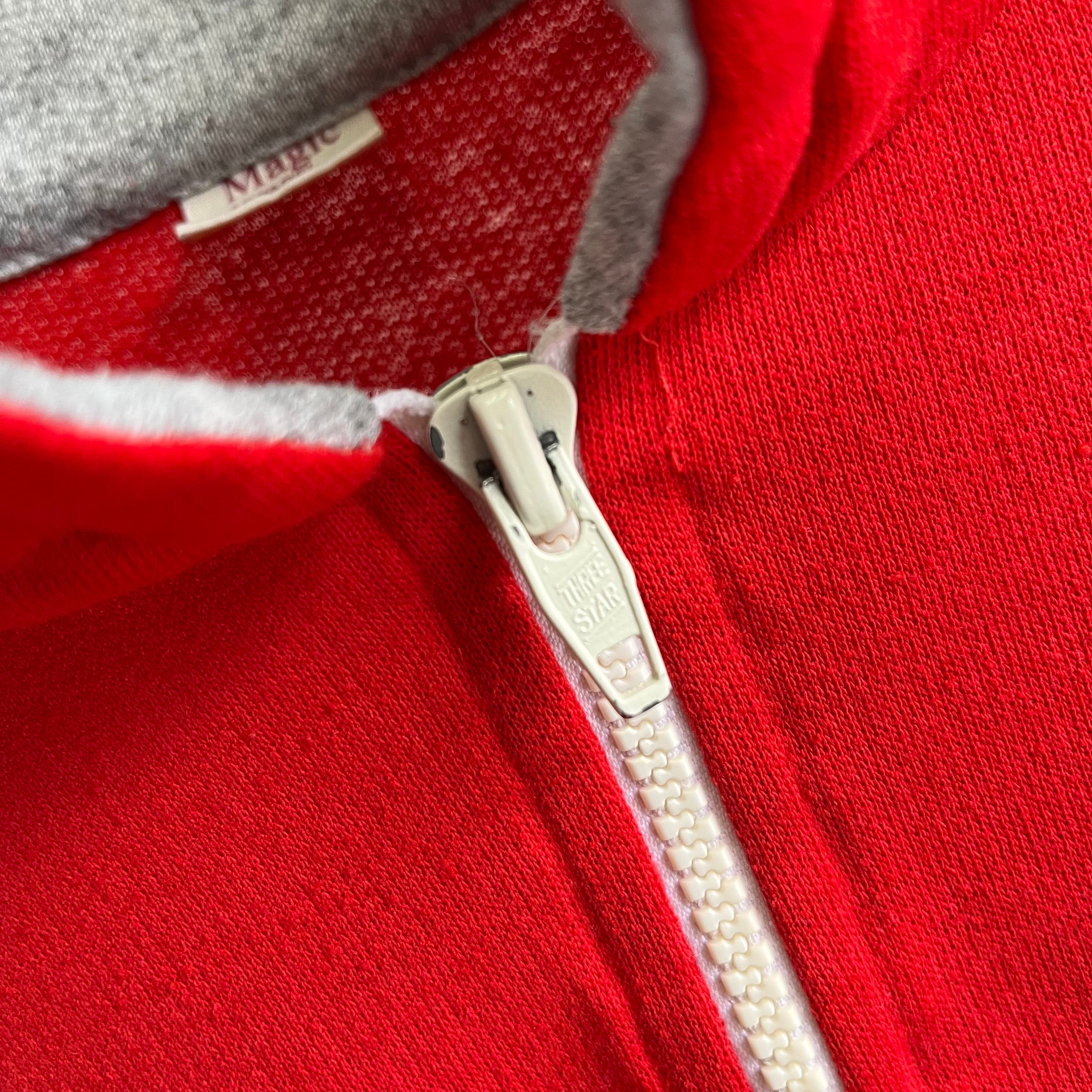 1990s San Francisco 1/4 Zip Boxy Mock Neck Sweatshirt léger