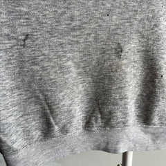 1980s Blank Gray Paint Stained and Awesome Sweatshirt by Track and Court