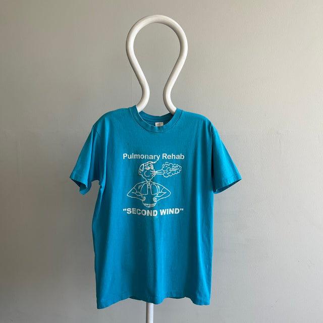 1980s Pulmonary Rehab Super Stained Medium Weight FOTL T-Shirt