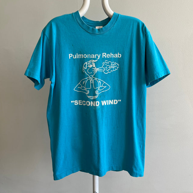 1980s Pulmonary Rehab Super Stained Medium Weight FOTL T-Shirt