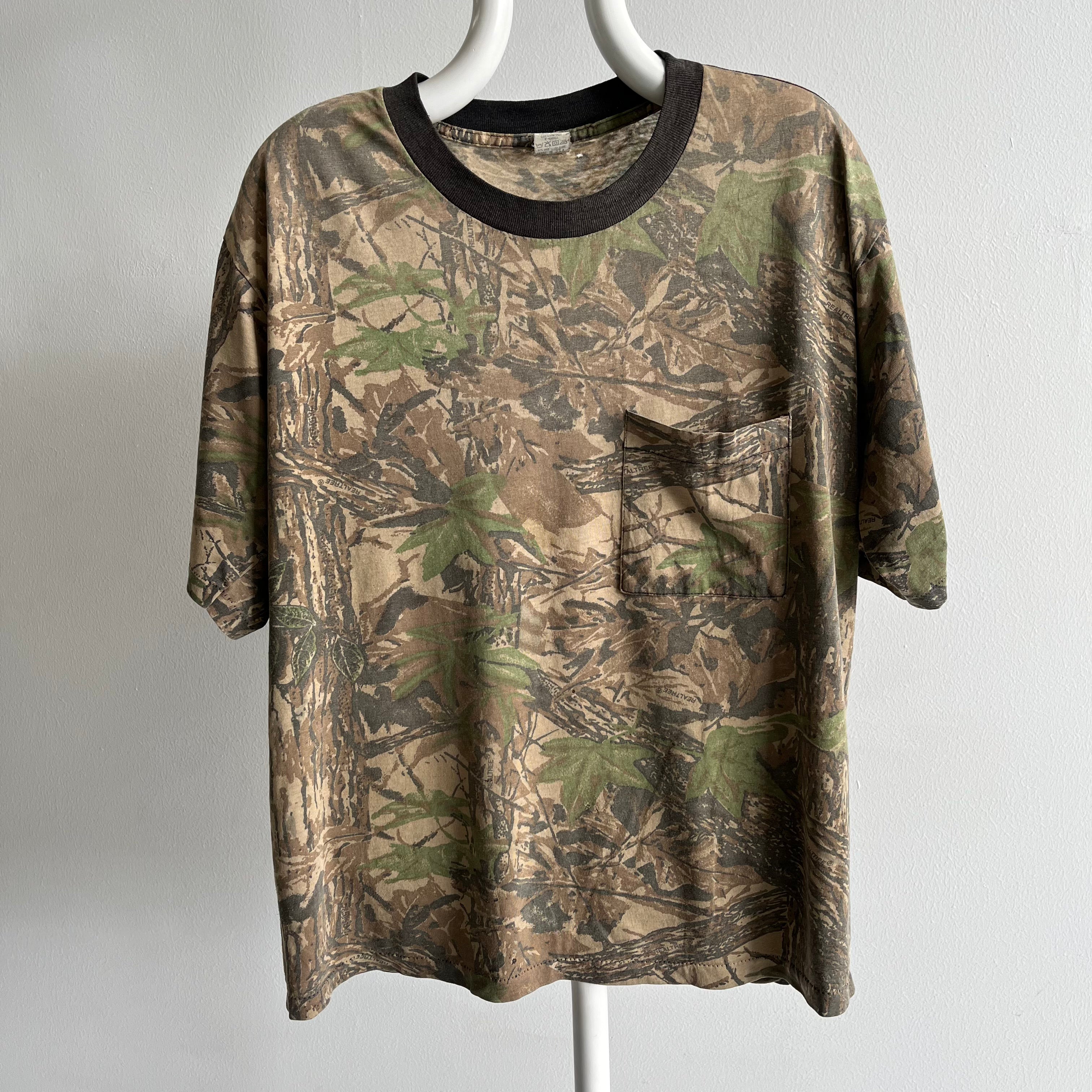 1980/90s Super Thin, Soft and Slouchy Tree Camo T-Shirt