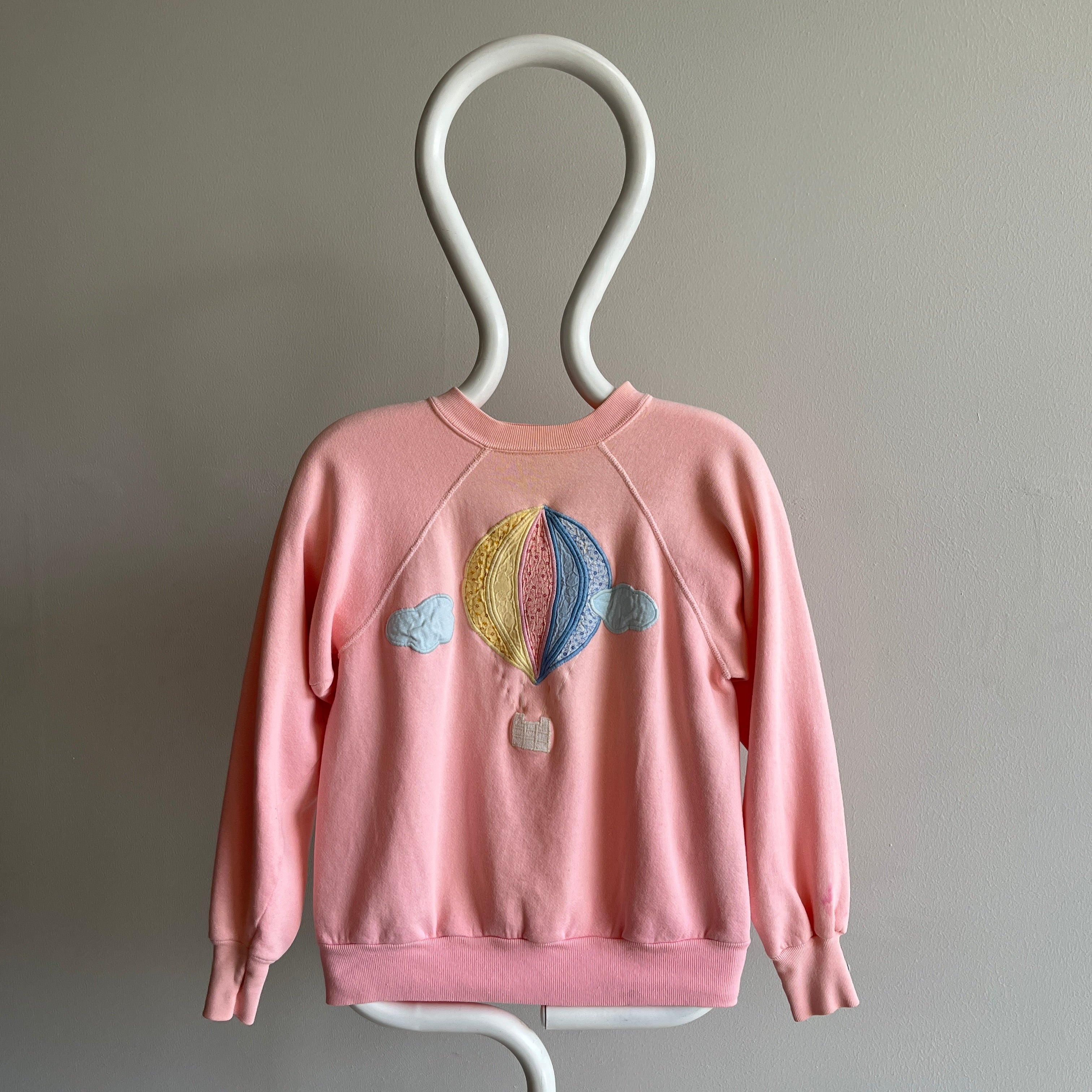 1980s Hot Air Balloon Applique Grandma Sweatshirt