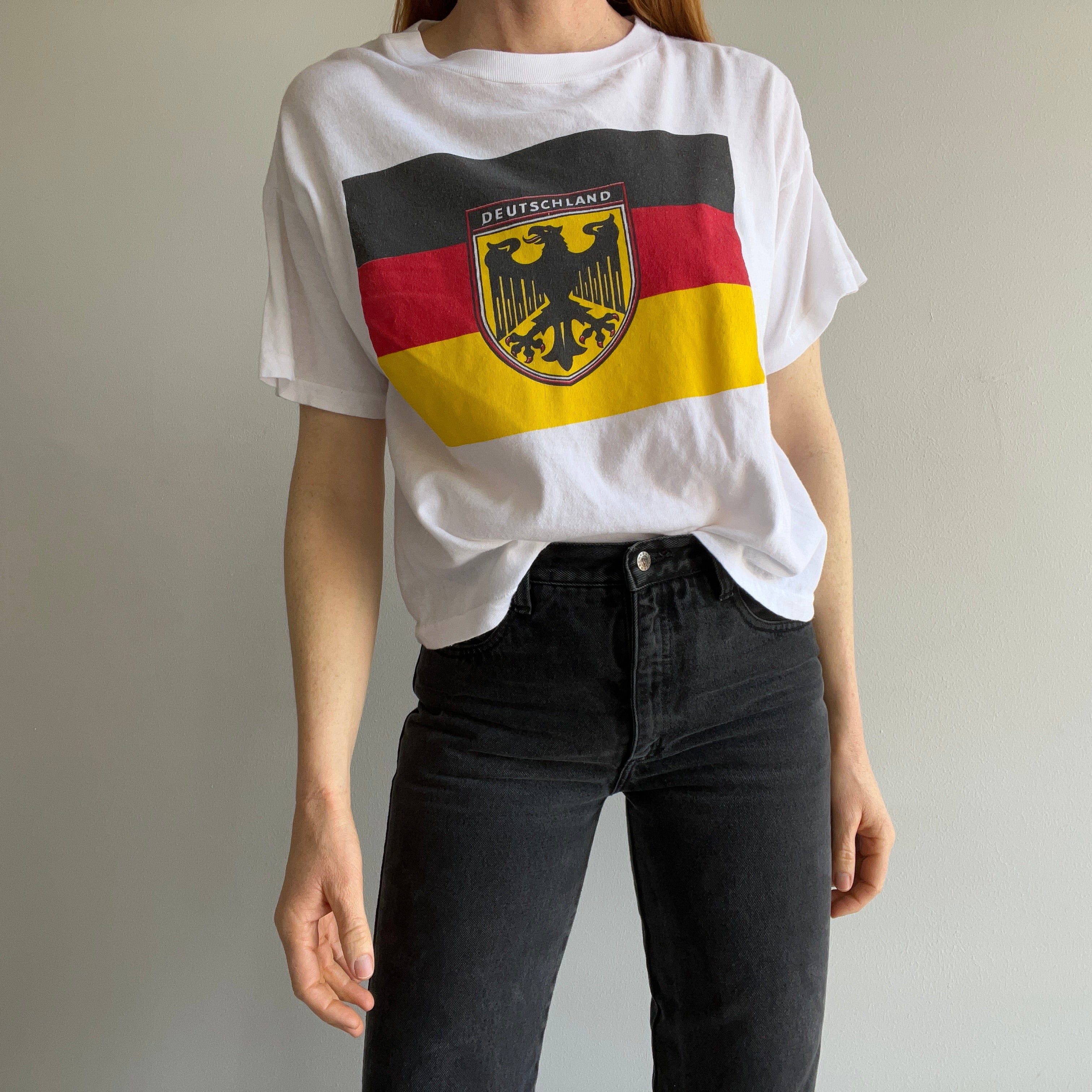 1990s Super Slouchy Knit Germany Tourist T-Shirt