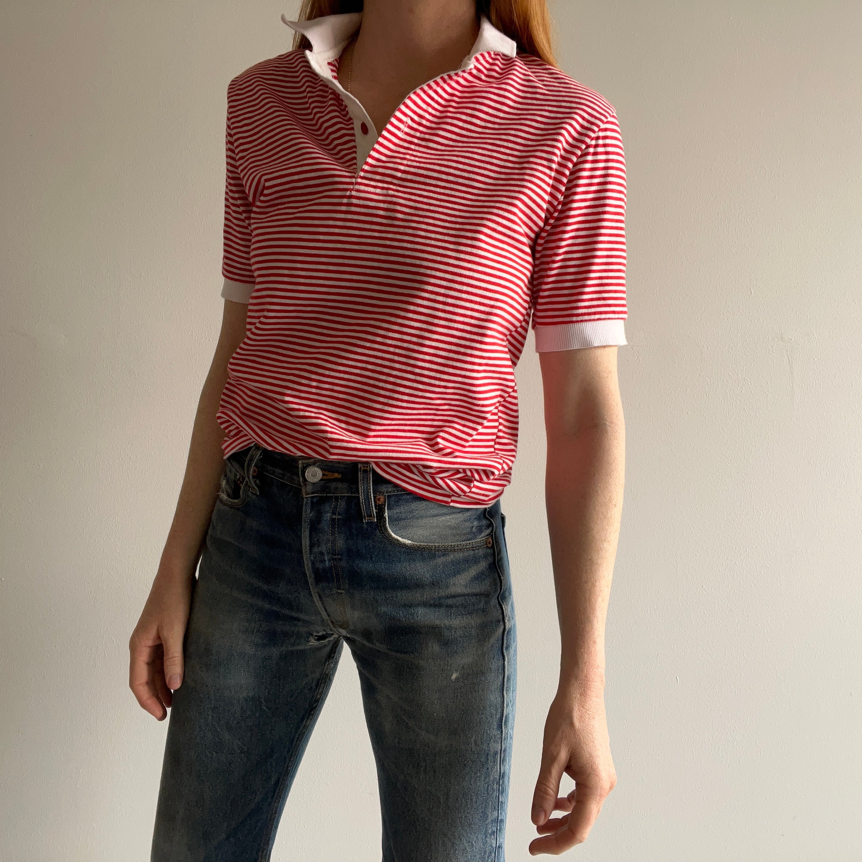 Polo en coton « Candy Stripe » des années 1980