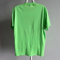 T-shirt Georgia Tiger Tourist des années 1980/90 en vert fluo