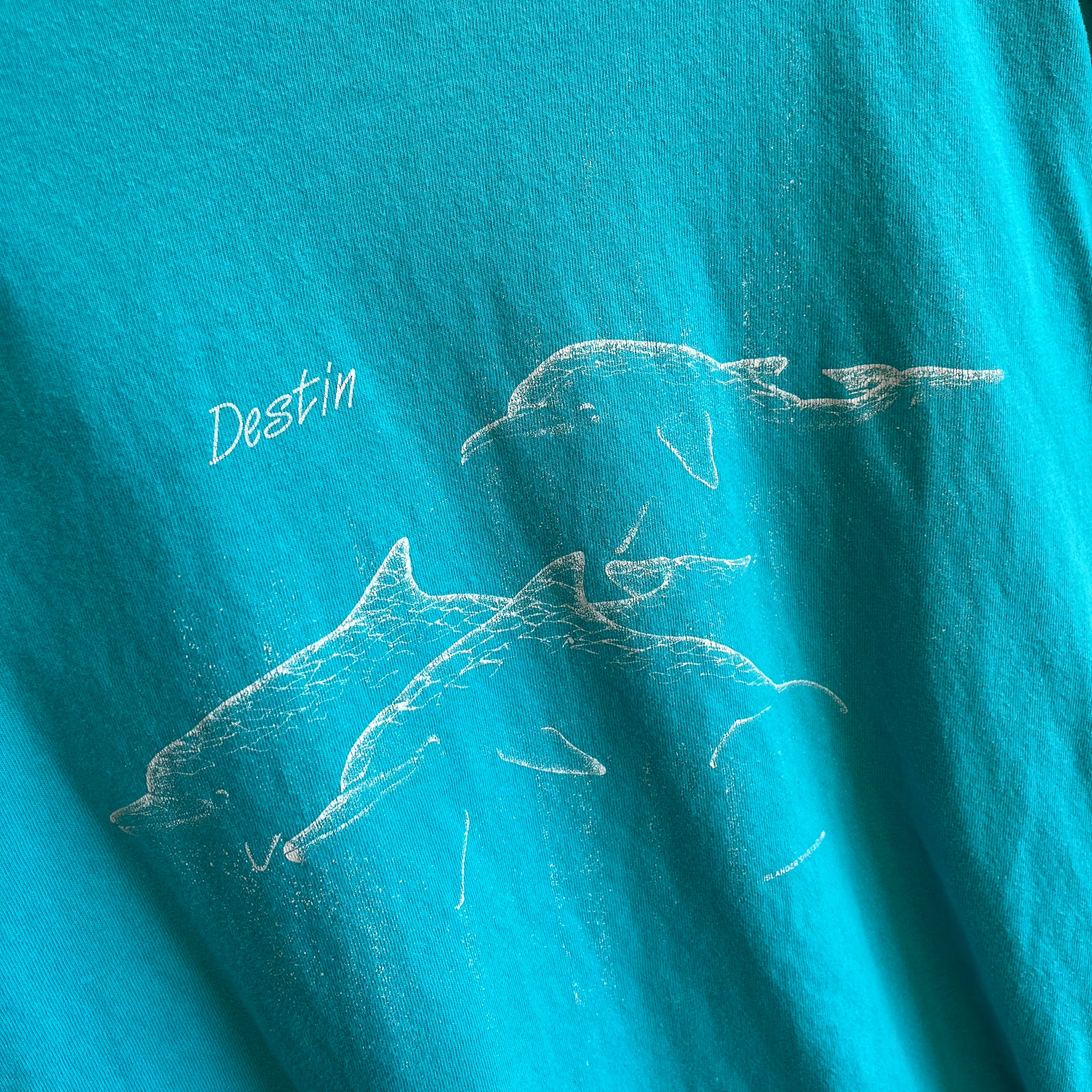 1980s Destin, Florida Dolphin T-Shirt