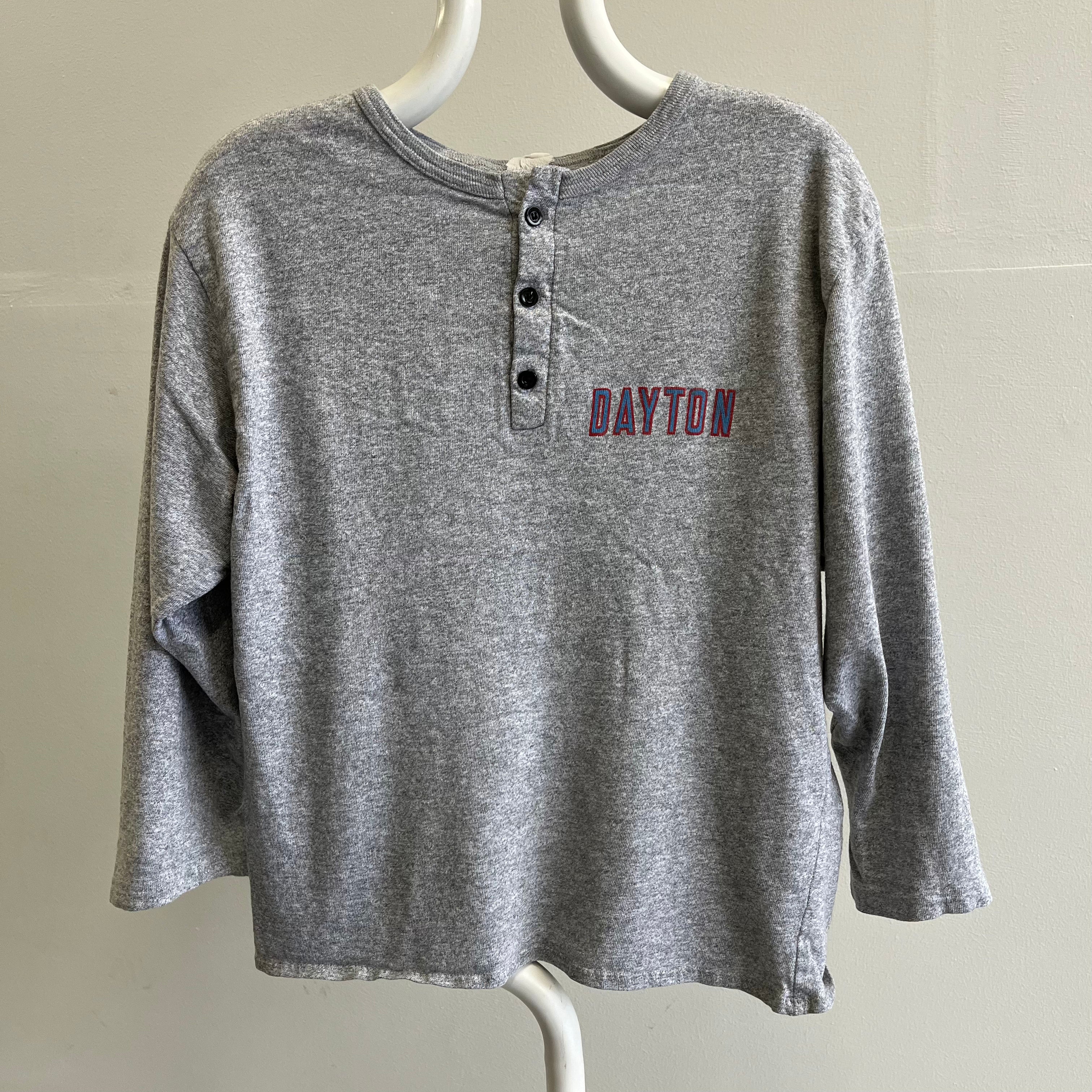 1980s Dayton 3/4 Sleeve Hemmed Henley