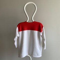 1970s Football Style Color Block Sweatshirt - Soft, Cozy, Classic