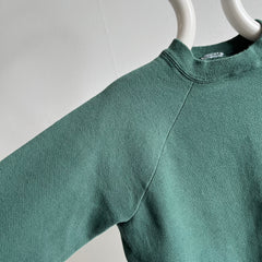 Sweat-shirt vert forêt délavé des années 1980