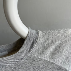 1980s Cut Sleeve Super Thin Gray Sweatshirt