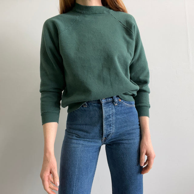 1980s Faded Forest Green Sweatshirt