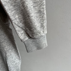 1980s Blank Gray Sweatshirt with a Cigarette Burn