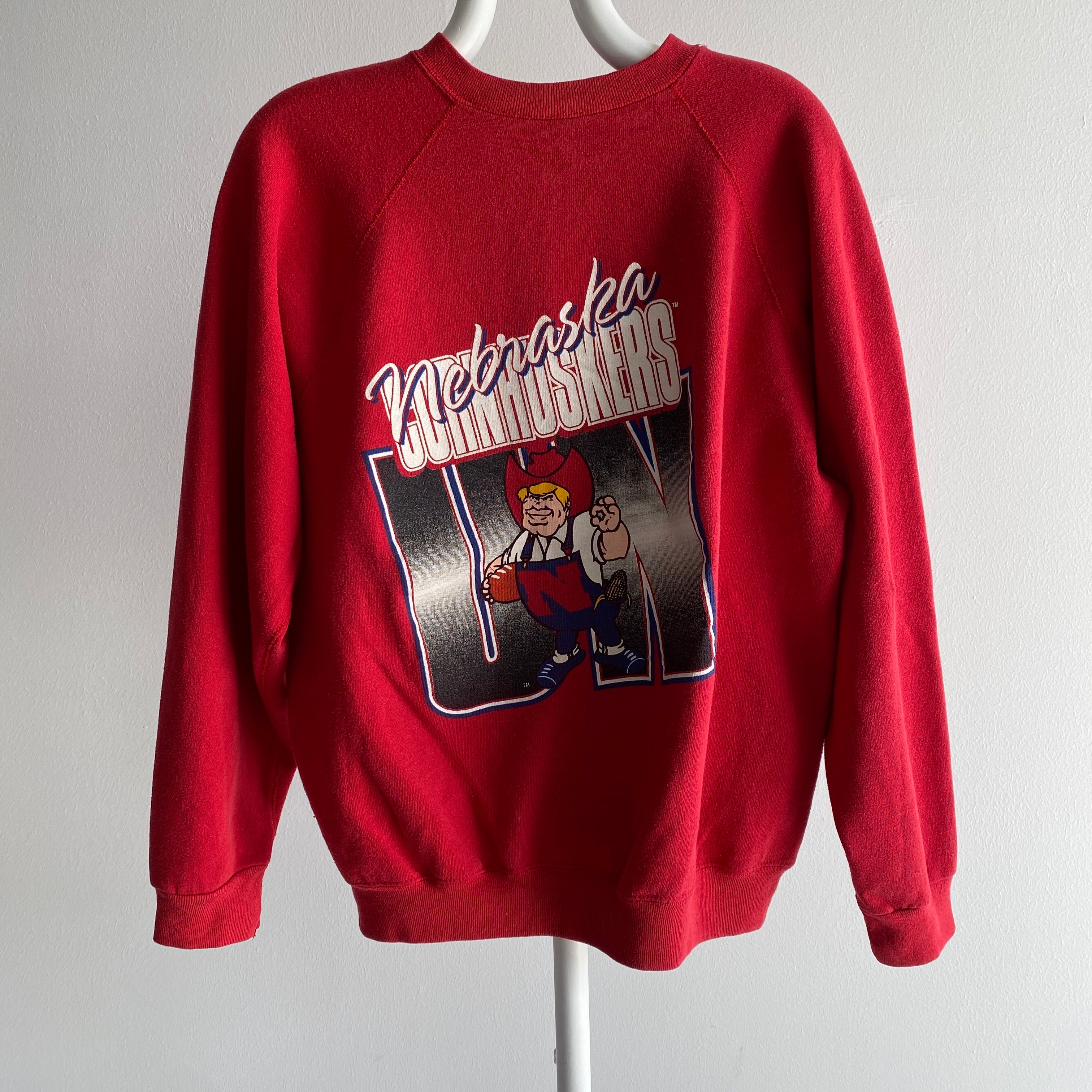 Sweat-shirt Nebraska Cornhuskers des années 1980 par Artex