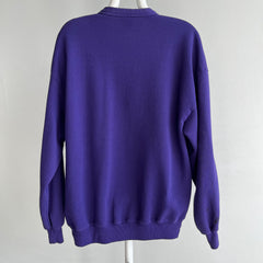 1980s Purple Sweatshirt Cardigan by Jerzees