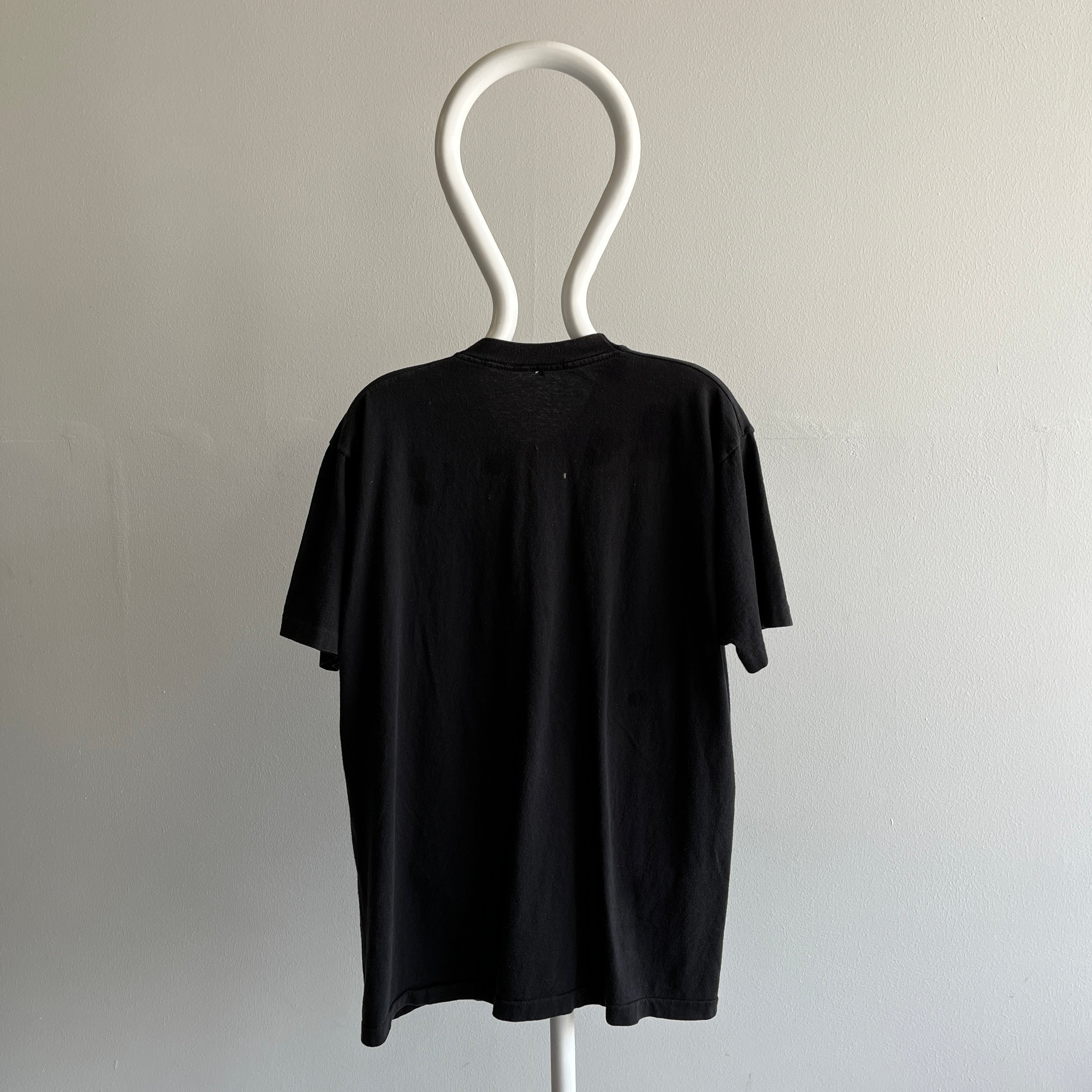 1980s Blank Black Pocket T-Shirt