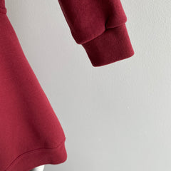 1990s Burgundy Henley Sweatshirt by Nutmeg