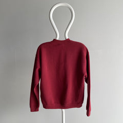 1990s Burgundy Henley Sweatshirt by Nutmeg