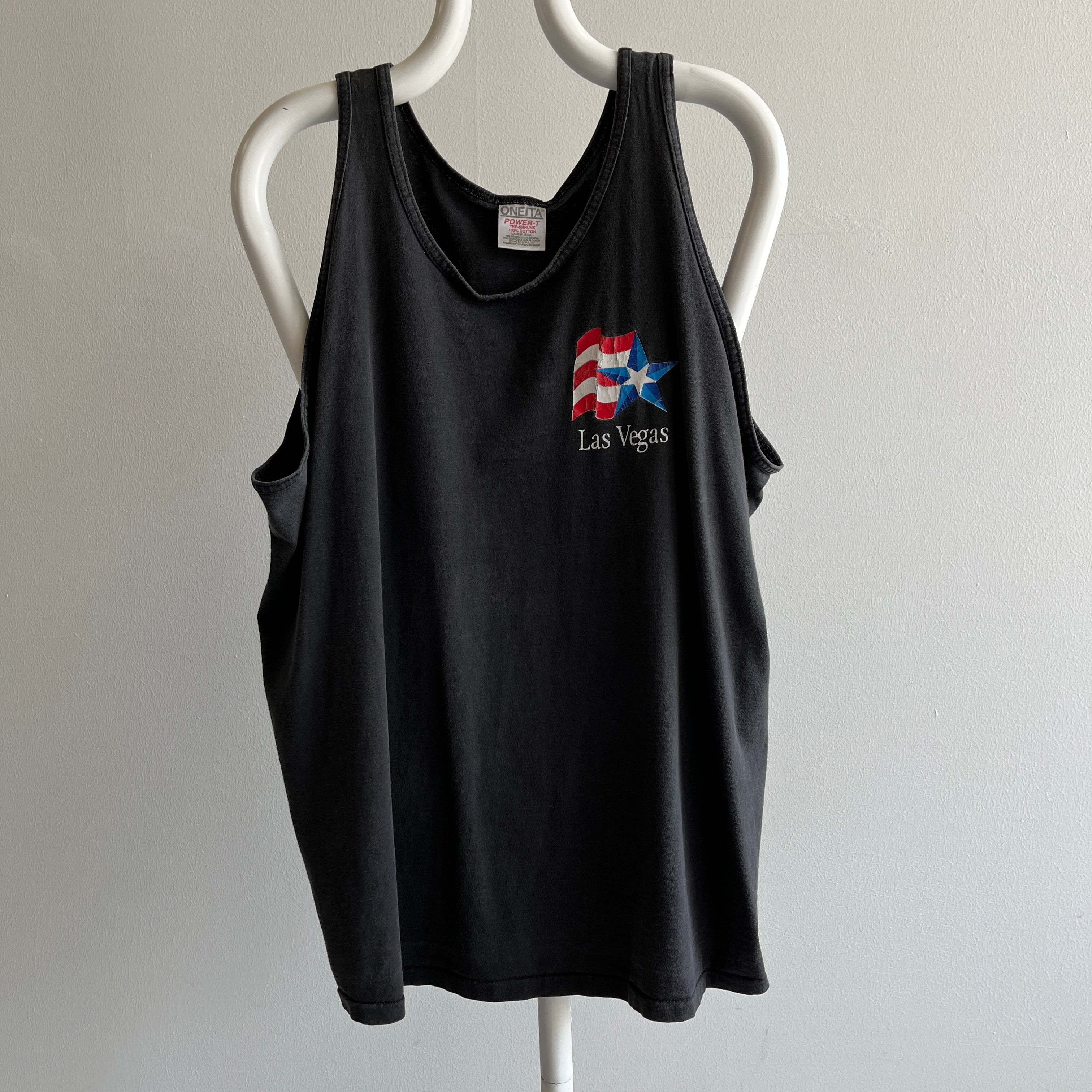 1990s Las Vegas Cotton Tank Top - Nicely Worn and Faded