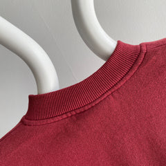 1990s Burgundy Henley Sweatshirt by Nutmeg