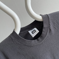 1990s Lee Brand DIY 3/4 Sleeve Faded Black Pocket T-Shirt