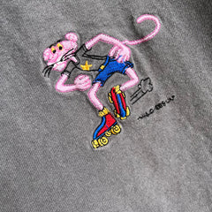 1998 Pink Panther in Jean Short et patins à roulettes T-shirt surdimensionné