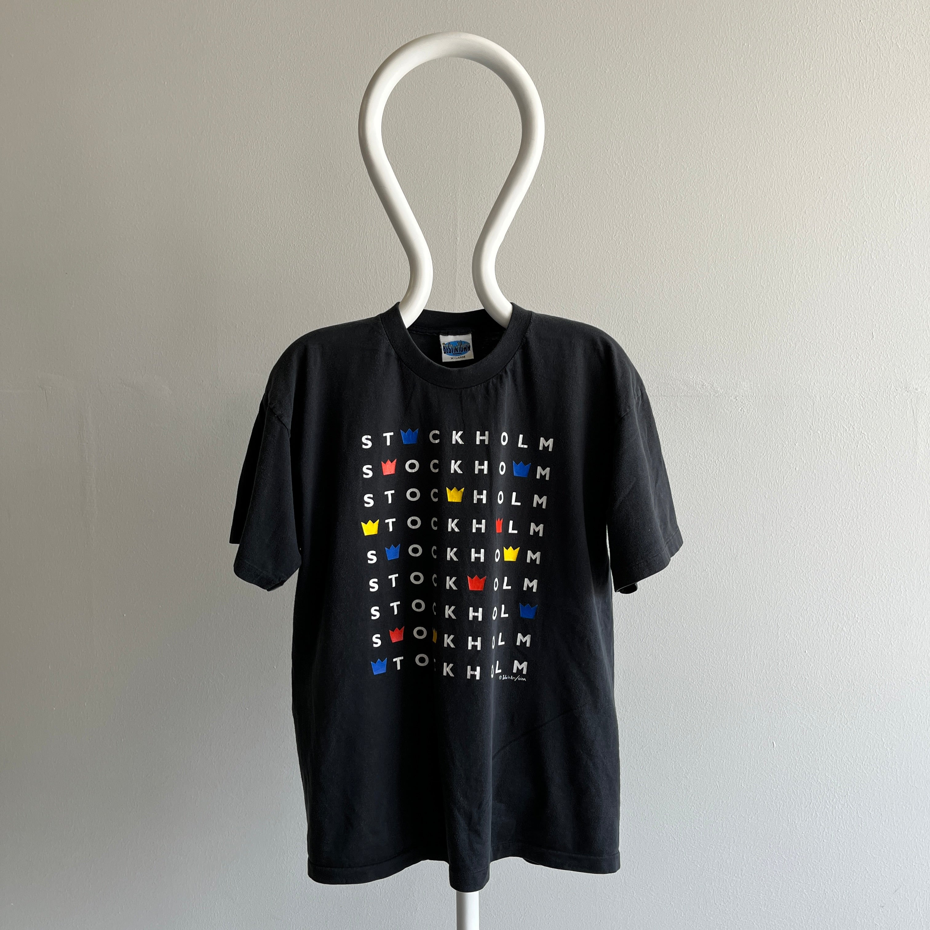 T-shirt graphique Stockholm des années 1990/00 - Fabriqué en Corée