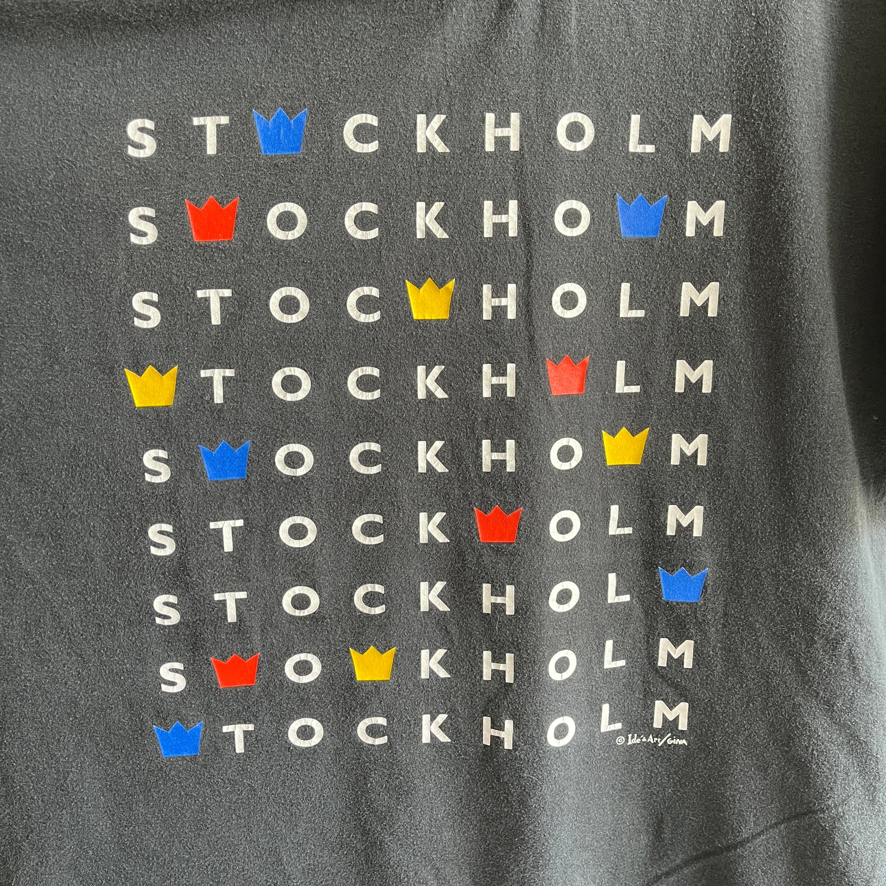 1990/00s Stockholm Graphic T-Shirt - Made in Korea